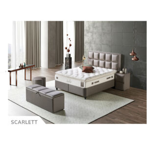 Scarlett kárpitozott ágyneműtartós ágy matraccal