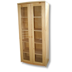 Tamás 2 ajtós vitrines borovi fenyő szekrény 80x187x45 cm