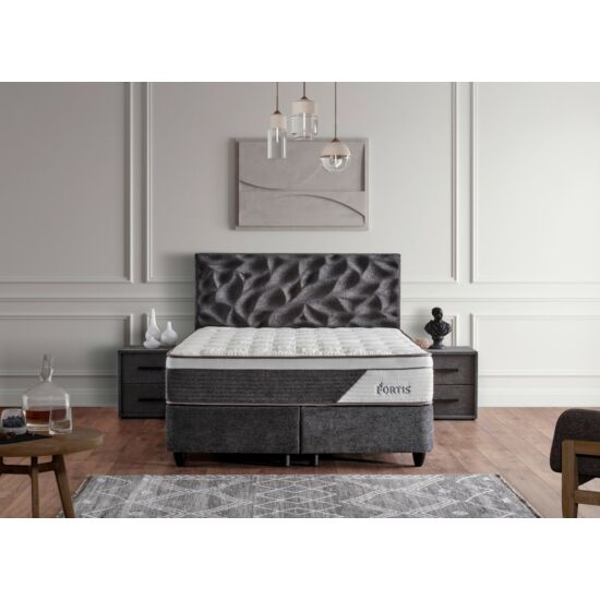 Fortis kárpitozott ágyneműtartós ágy matraccal (ágykeret+matrac) 90x200
