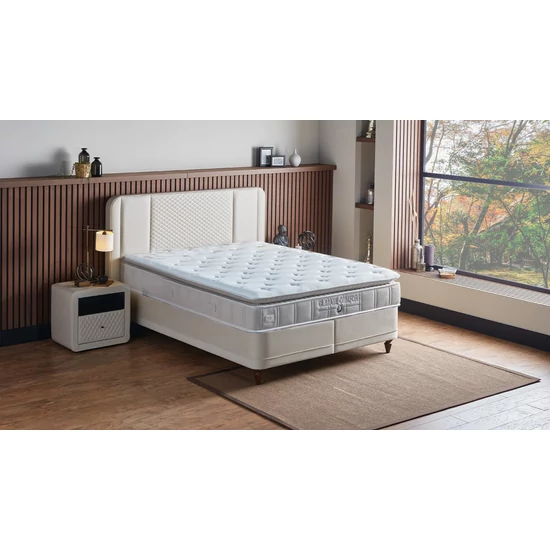 Hemp Well kárpitozott ágyneműtartós ágy Climate Comfort matraccal 160x200