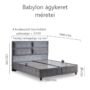 Kép 7/10 - Babylon kárpitozott ágyneműtartós ágy matraccal 160x200