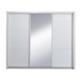Kép 1/3 - Asiena fehér 3 tolóajtós ruhásszekrény Led világítással, tükörrel 208x213x67 cm