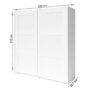 Kép 2/5 - Ramiak fehér 2 ajtós ruhásszekrény 200x218x65 cm