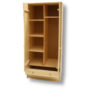 Kép 3/4 - Tamás fenyő 2 ajtós 2 fiókos akasztós polcos szekrény 80x187x60 cm