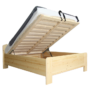 Kép 1/2 - Zsolt plusz ágyneműtartós fenyő  natúr lakkozott ágykeret 90x200 cm